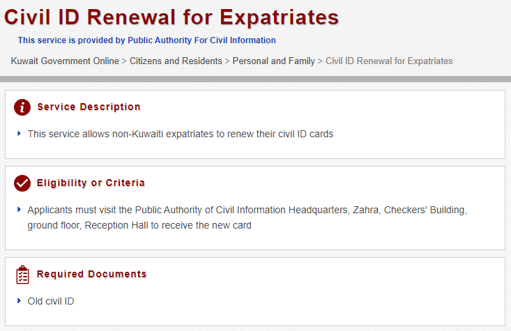 ID Renewal of Expatriates